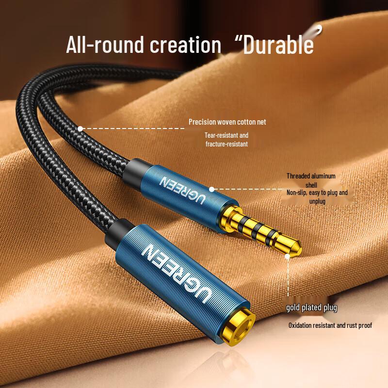 Ugreen 3.5mm Audio Extension Cable with Microphone - 2M