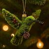 Colorful Hummingbird Christmas Ornament Xmas Tree Car Rearview Mirror Acrylic Hanging Bird Shape Decoration Holiday Party Pendant