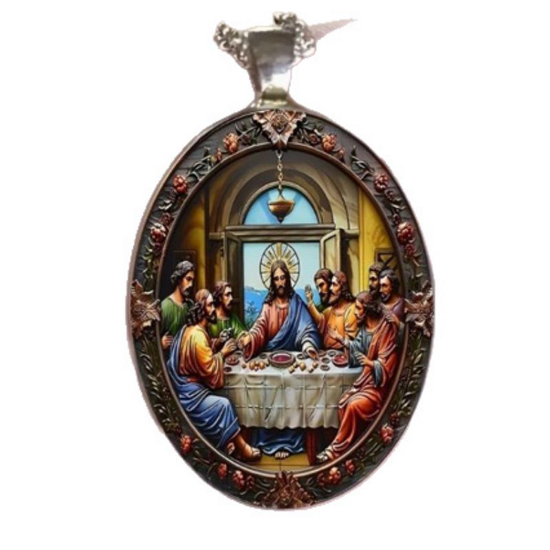 Кулон Расписной Ретро Персонаж Титановая Сталь Модный Хип-хоп Панк Ожерелье для Мужчин и Женщин