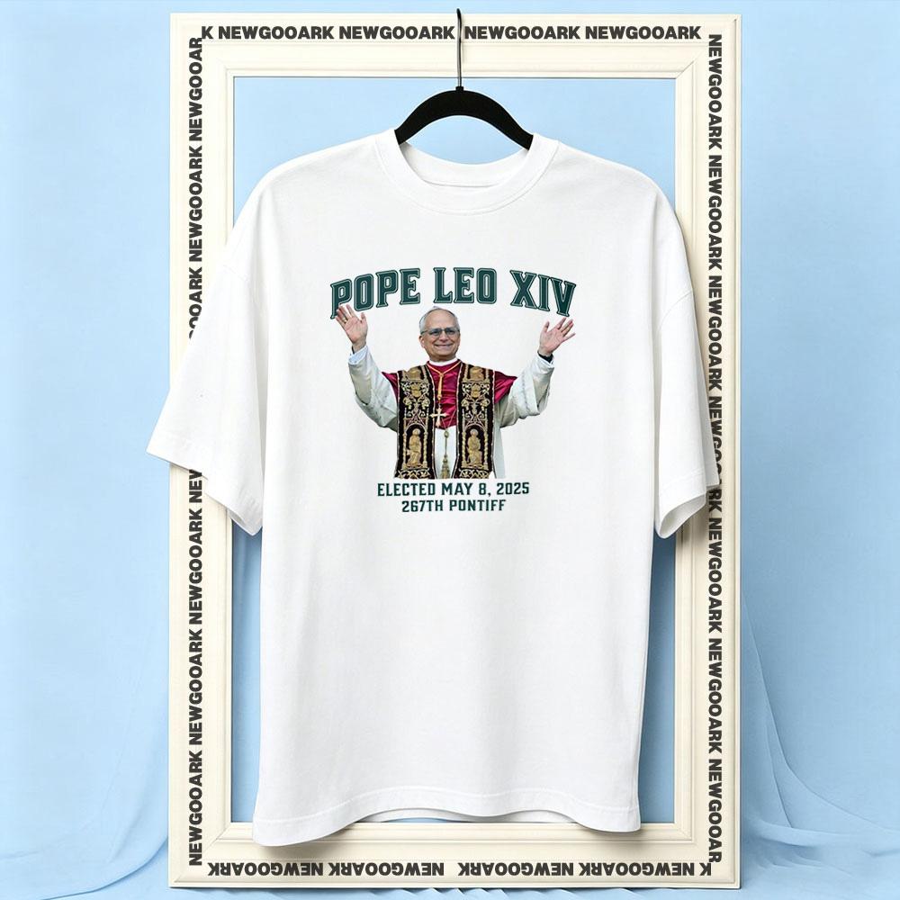 Pope Leo XIV Elected May 8 2025 267th Pontiff tshirt Women Unisex Casual cotton printed t shirts Adult Oneck summer outdoors tee