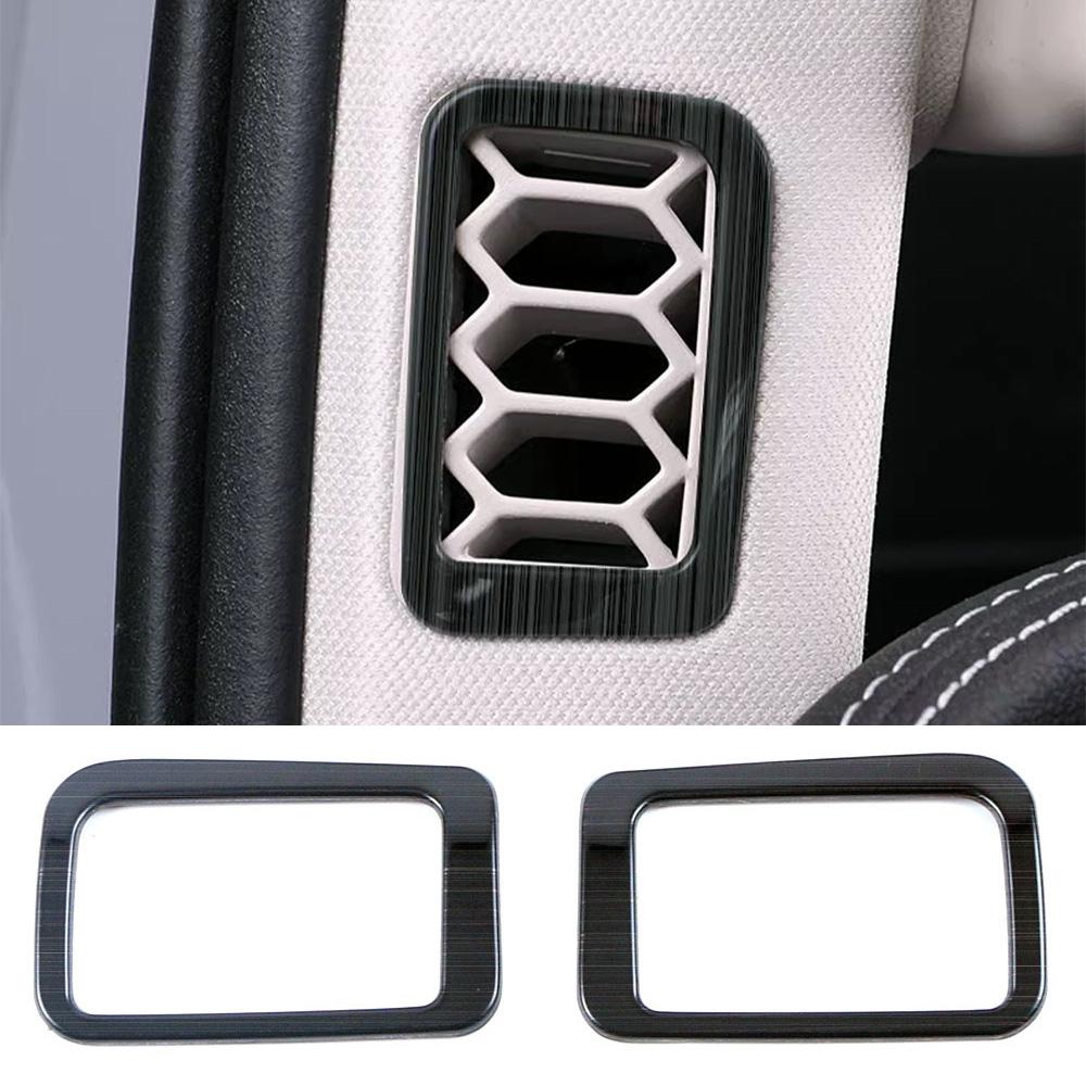 Для GWM Tank 300 2024 2024 A Pillar AC Air Outlet Vent Frame Ring Trim Interior Accessories Carbon Black Stainless Steel Decor