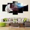 Holy Spirit White 5 Panel Canvas Picture Print Wall Art Canvas Painting Wall Decor for Living Room No Framed