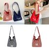 Canvas Tote Bag For Women With Stylish Stripes And Two Sided Design For Daily Use