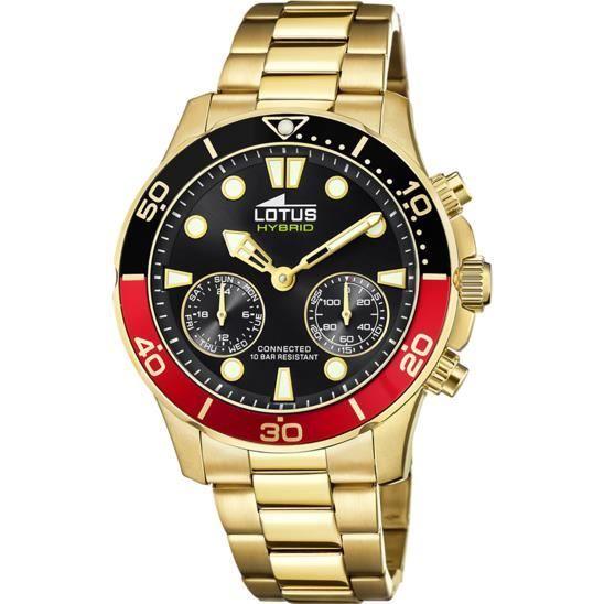 Montre Connectée - Lotus - 18802/4 - PVD Jaune - Étanche 10ATM - Chronographe
