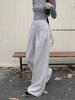 Женские повседневные брюки с широкими штанинами и эластичным поясом: Свободный крой, длина до пола, спортивные брюки для ранней осени