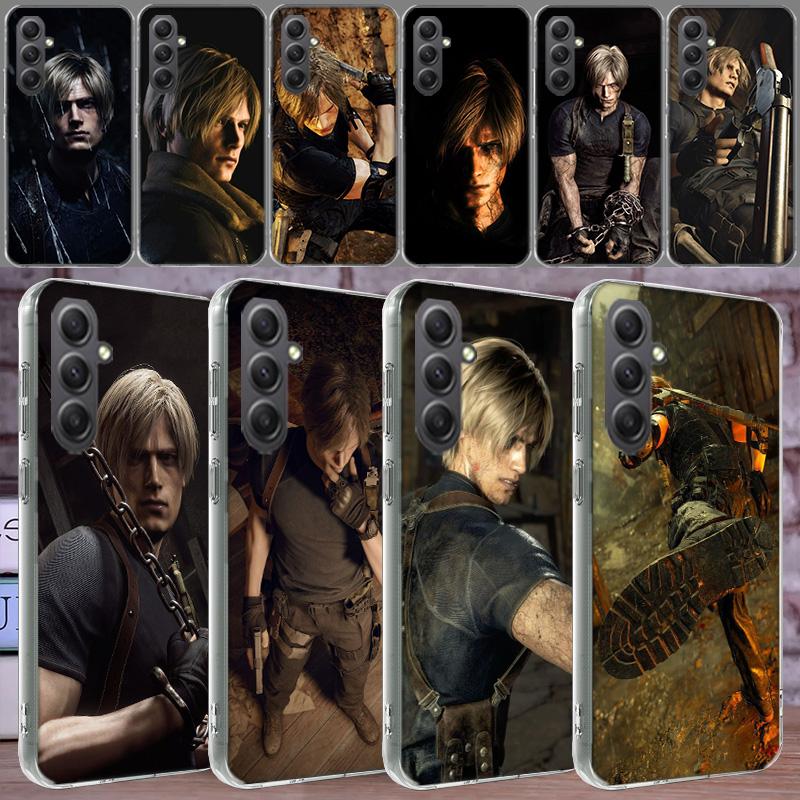 Леон Кеннеди Resident Evil 4 Телефон Для Samsung A15 A25 A35 A55 A71 A51 Galaxy S9 S8 S10E A41 A31 A11 M12 M32 M30S M51 M52 J8 J6