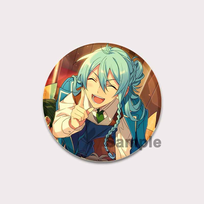 32/44/58 мм Аниме Ensemble Stars Pin Мультяшная фигурка Wataru Hibiki Брошь Креативный милый художественный значок для рюкзака Декор Фанаты Коллекция Подарки