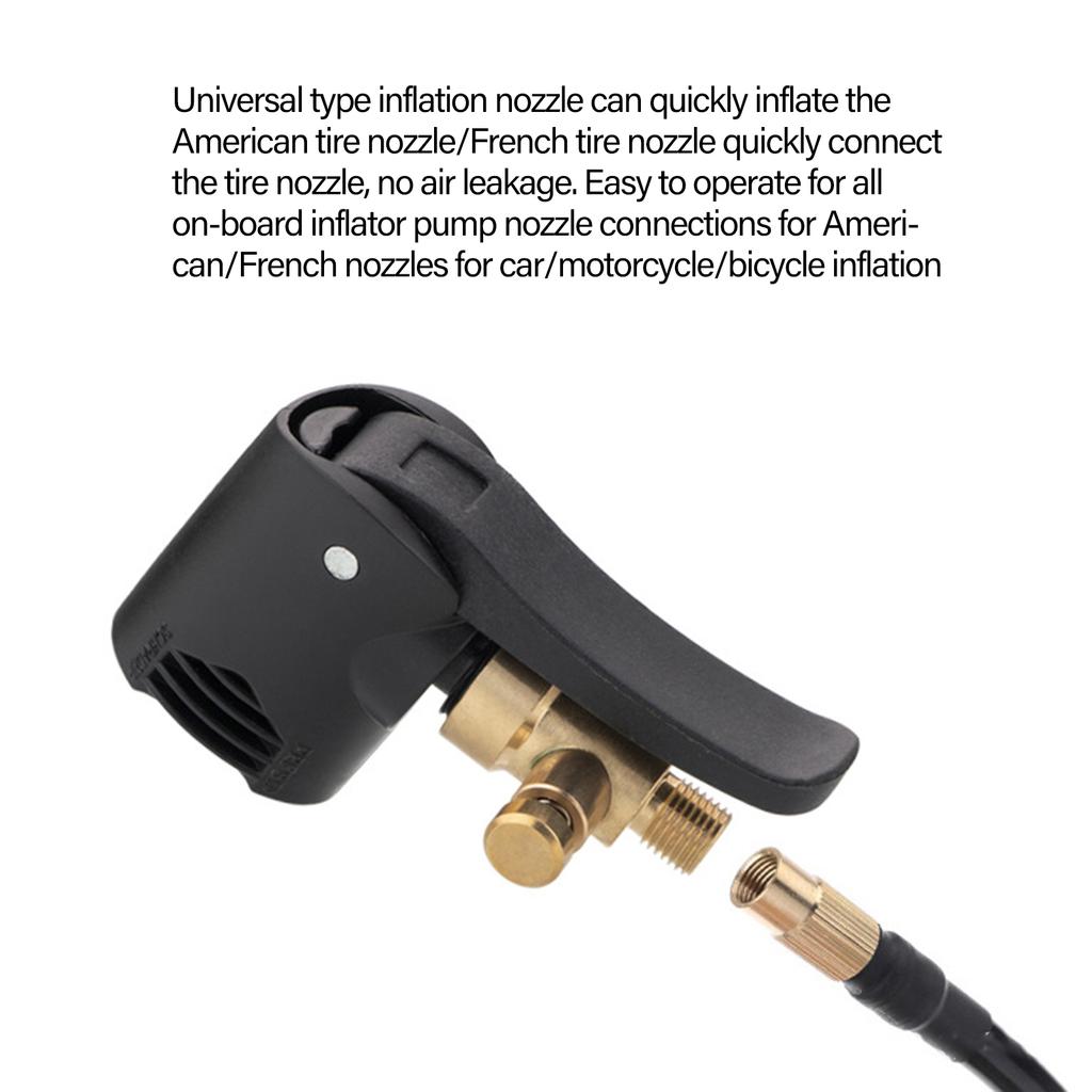 Адаптер для запирающихся клапанов для велосипедов Напольный насос для шин с быстроразъемной насадкой Удобная регулировка давления в шинах