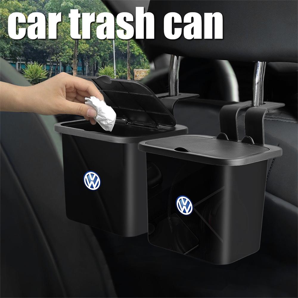 1pcs ABS Car Trash Can Hanging Trash Bin Garbage Box Center Cover For VW Rline Golf Polo Passat B6 Touran Tiguan GTD GTI Motion BDS1