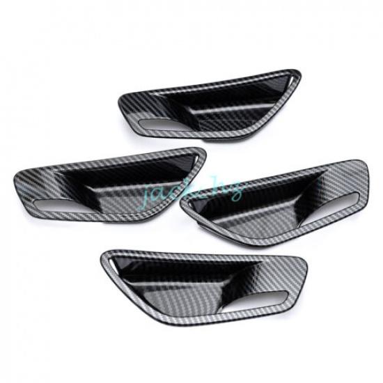 Carbon Fiber Interior Door Handle Cover Surrounds For -2025 Hyundai Tucson
