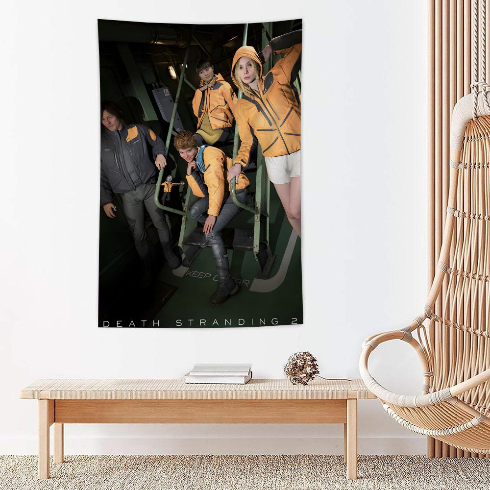 Game DDeath Stranding 2 Tapestry For Bedroom Living Room Outdoor Wall Decor Simple Stylish Art Piece Vertical Design