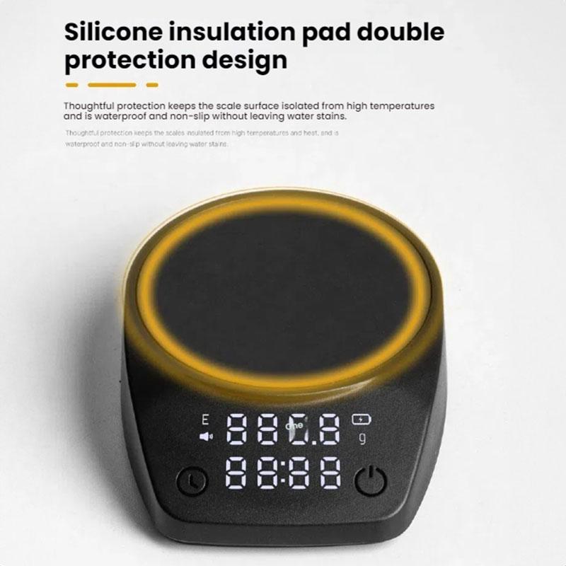 Mini Coffee Scales Electronic Italian Coffee Bean Scale Palm Size Timing Weighing Scale Home Kitchen Tool Coffee Bar Accessories