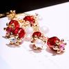 1PC Pomegranate Flowers Bag Pendant Charm Dangle Pearl Stunning Bag Charm