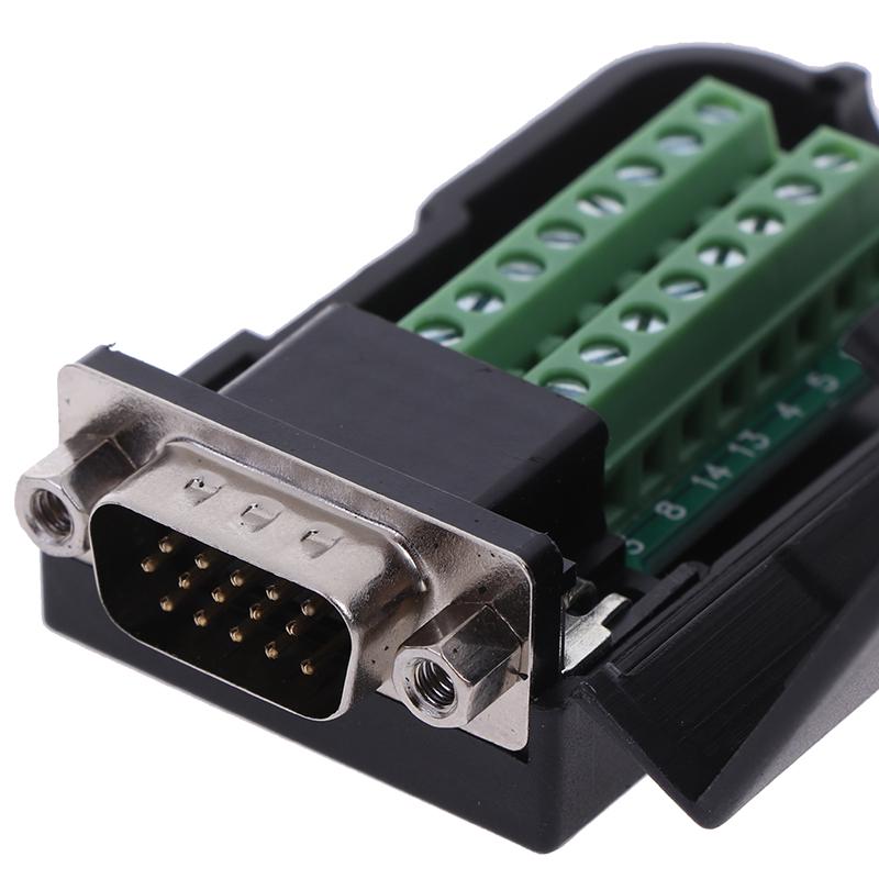 Разъем D-Sub Db15 Vga Male, 3 ряда, 15-контактный разъем для коммутационных клемм