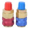 Air Conditioning Quick Coupler Connector Brass Adapters for R134A High Low Red Blue Side