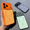 Матовый Магнитный Чехол для iPhone 17 Pro Max: Полное закрытие, Отвод тепла, Мягкие края, Жесткий корпус, Контрастные цвета.