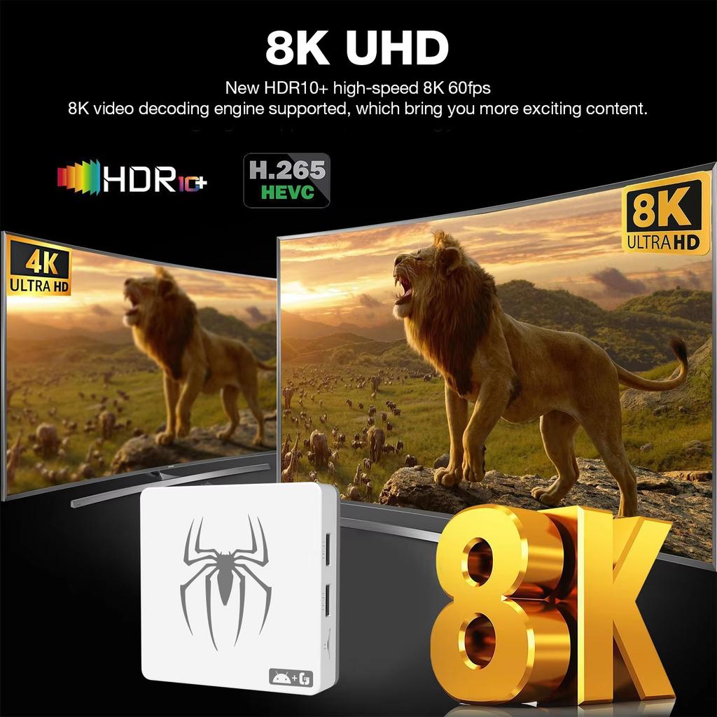 Двухсистемная игровая приставка G7 8K 3D, Поддержка двух игроков, 60000 классических ретро-аркадных игр, В комплекте 2 беспроводных контроллера 2,4G.