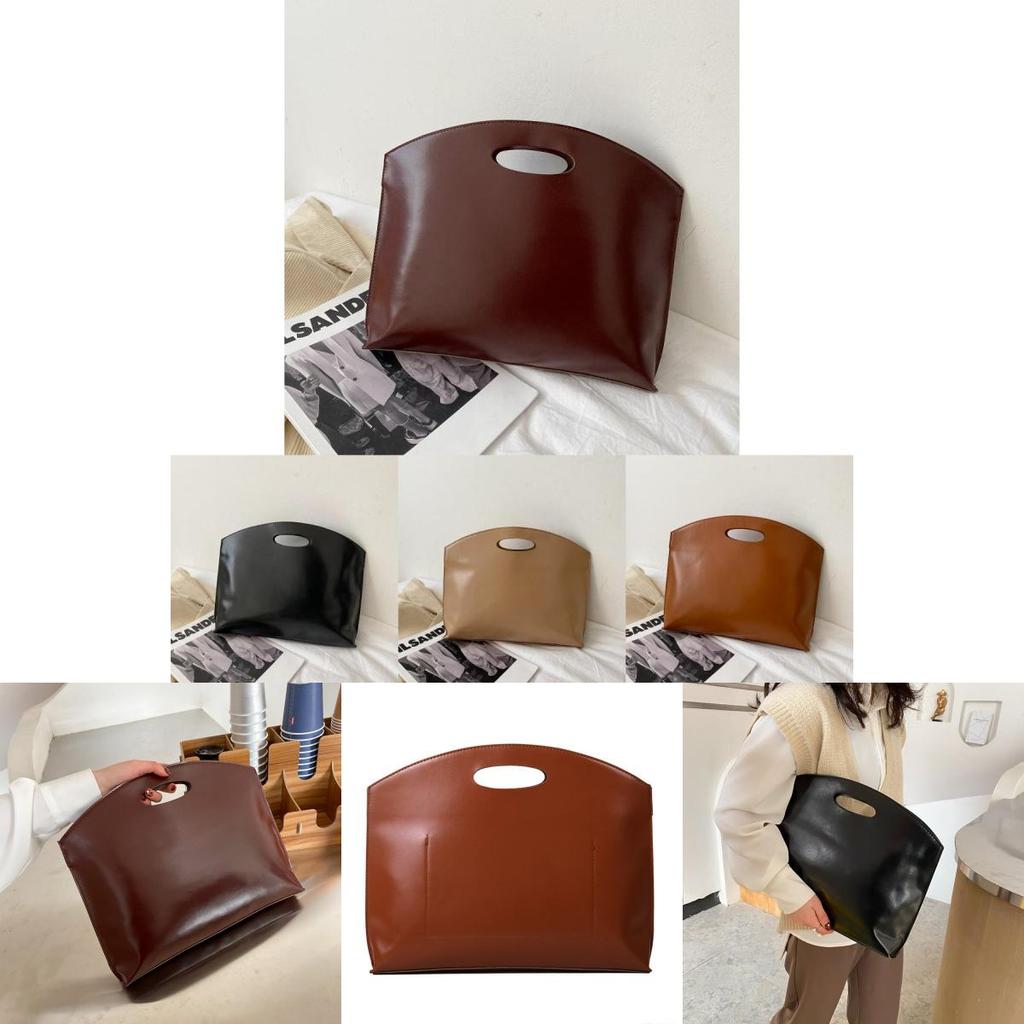 Elegant Korean Design Women's Fashion Handheld Bag Versatile Soft Pu Document Tote Bag