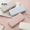 Waterproof Pencil Case for Students 2Pcs Simple Students, Plastic Holder Portable School Supplies Storage with Multiple Compartments, Lightweight