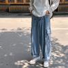 Широкие джинсовые джинсы, мужские осенние трендовые студенческие свободные прямые мешковатые брюки, свободные японские брюки в стиле хип-хоп