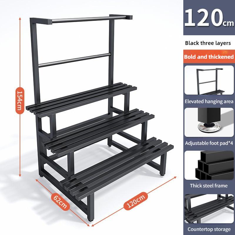 Садовая стойка для комнатных растений из нержавеющей стали, металлическая водонепроницаемая стойка для цветов, многоуровневая полка-лестница