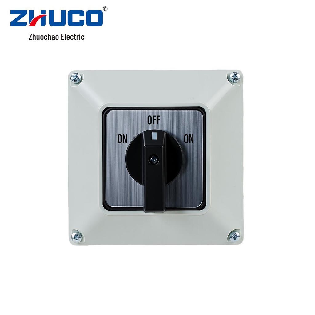 Zhuochao SZW26-32/D101.1BF ON-OFF-ON Three-Gear Changeover Switch with Protective Box