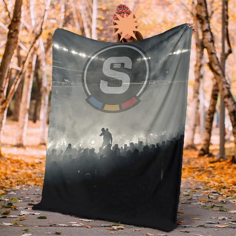 Ac Sparta Praha Flannel Blanket Soft Warm All-Season Throw, Design for Camping, Car Travel, Hiking Sofa, Bed, Office Perfect Gift for Parties