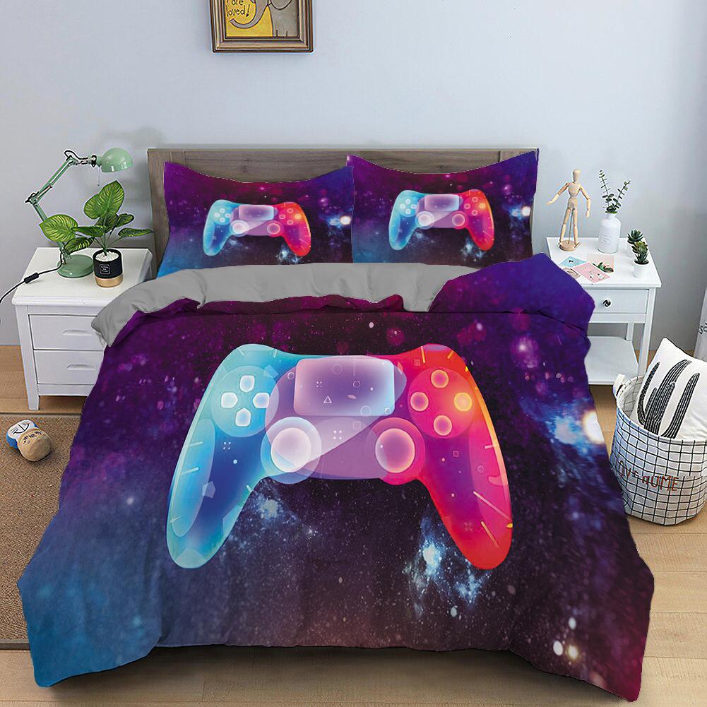 RunGrape Комплект постельного белья с пододеяльником Двуспальный Полуторный Квинсайз Кингсайз 240x220 Скандинавский Чехол на кровать 135 Евро Постельное белье Игровое Постельное белье 200x200