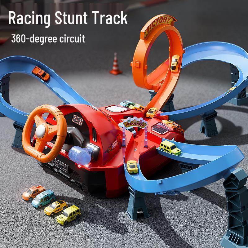 Электрическая игрушечная машинка Stunt Track со светом и музыкой