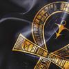 3 шт. Комплект постельного белья с пододеяльником Египетский крест Анкх Черный Золотой Цифровая печать Полиэстер Постельное белье с наволочками Застежка-молния