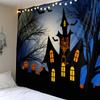 Happy Halloween Tapestry Wall Hanging Home Decor Horror Pumpkin Blanket Witch Aesthetics Living Room Tapestry Decoration