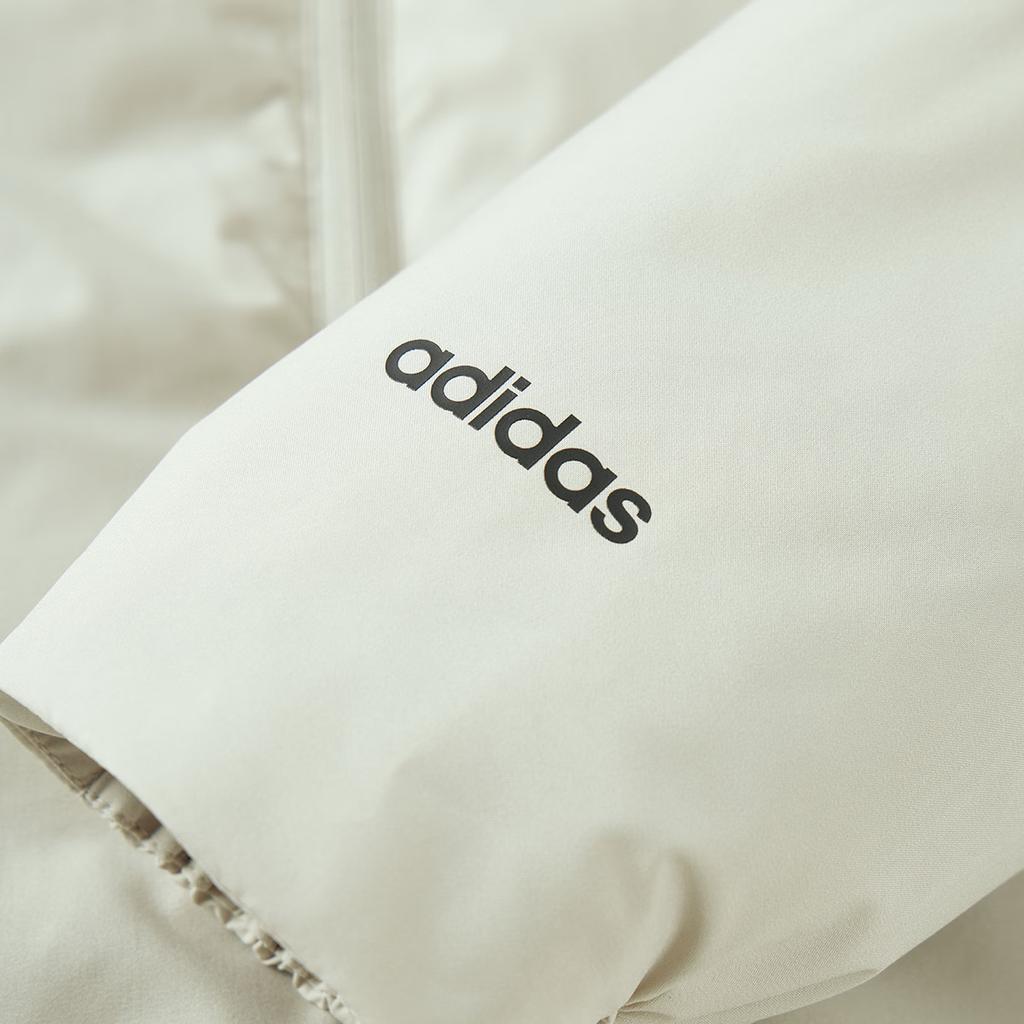 Adidas Windproof Warm Fashion Hooded Down Jacket Unisex Jacket Light-Green JL9617