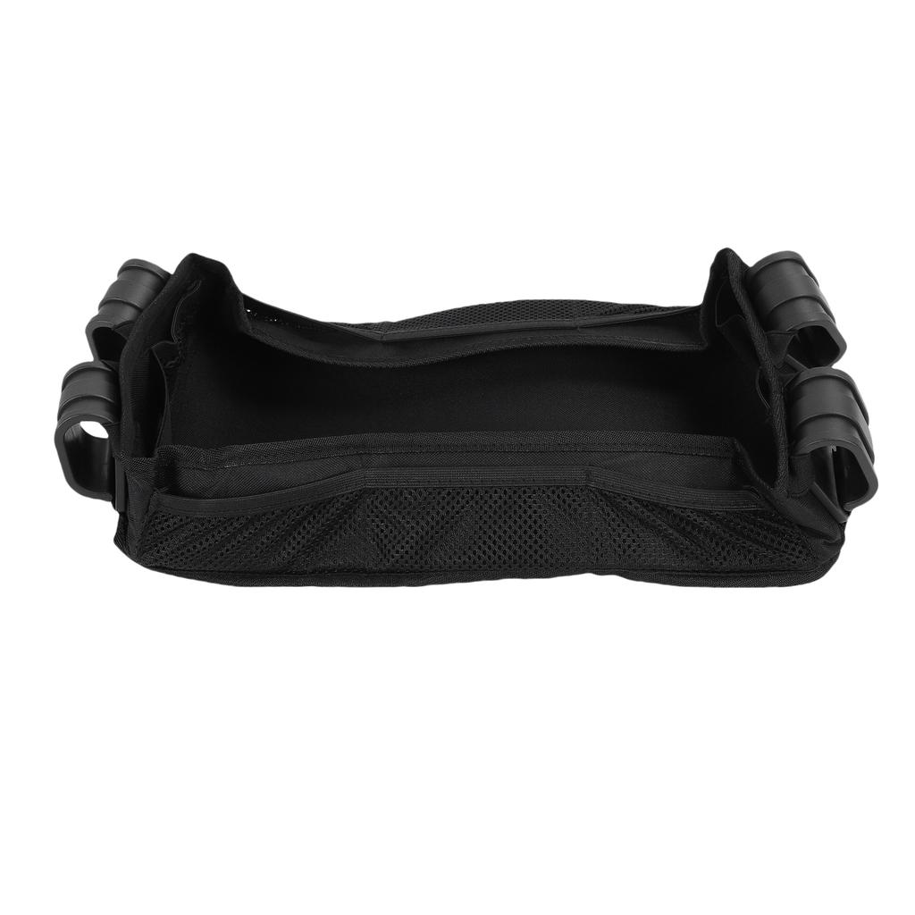 Поднос для перекуса на коляску, очень прочное основание, непротекающий, крепление для подноса на коляску с боковыми сетчатыми карманами