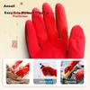 Ansell Long Latex Cleaning Gloves Waterproof Oil-Resistant Labor Protection Rubber Gloves 45cm Length 1 Pair 28704