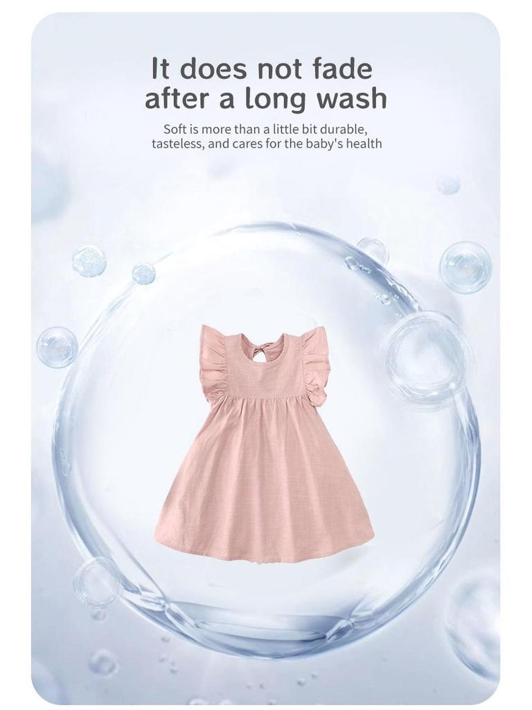 Летнее платье принцессы для девочки с рукавами-крылышками