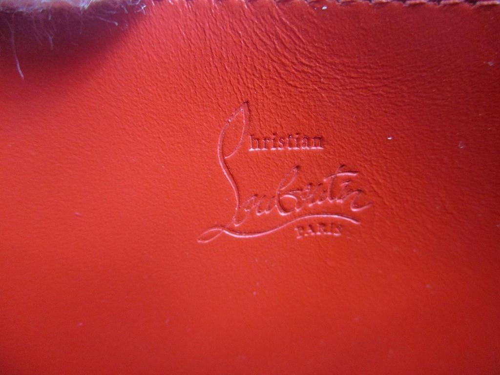 Authentic Christian Louboutin Panettone Rose Gold Leather Round Zip Wallet #a376 Open box