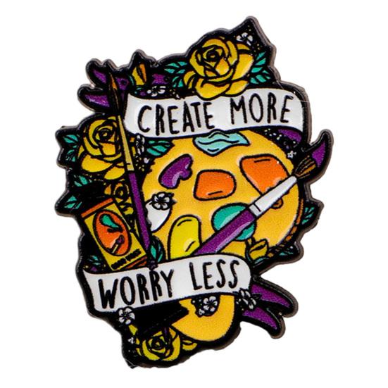 Non-snag Clothing Pin Zinc Alloy Brooch Pin, Colorful Flower Shape Lapel Smooth Polished Edge Edges Enamel Badge for Coats Scarves Canvas Bags