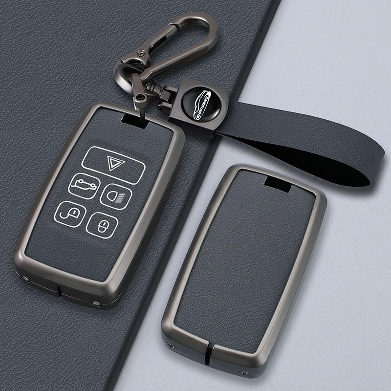 Zinc Alloy Leather Car Smart Remote Key Case Keychain Shell for Land Rover Range Rover Discovery 5 Sport 2018 2019 Accessories