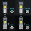 2 шт. P21W светодиодные лампы Canbus 1156 BA15S BAU15S PY21W T20 7440 W21W 7443 W21/5W 3030SMD крутой вентилятор автомобильный сигнал поворота обратный свет без гипервспышки авто лампы