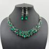 LY-WC0063 Bridal Luxury Crystal Necklace Earrings for Wedding Handmade Diamond Lady Rhinestone Fashion