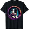Space Border Collie Dog Mom Dad Border Collie T-Shirt