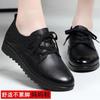Flat Shoes 2025 New Single Shoes Spring and Autumn Leather Soft Soled Mother Shoes Middle Aged and Elderly Women's Shoes