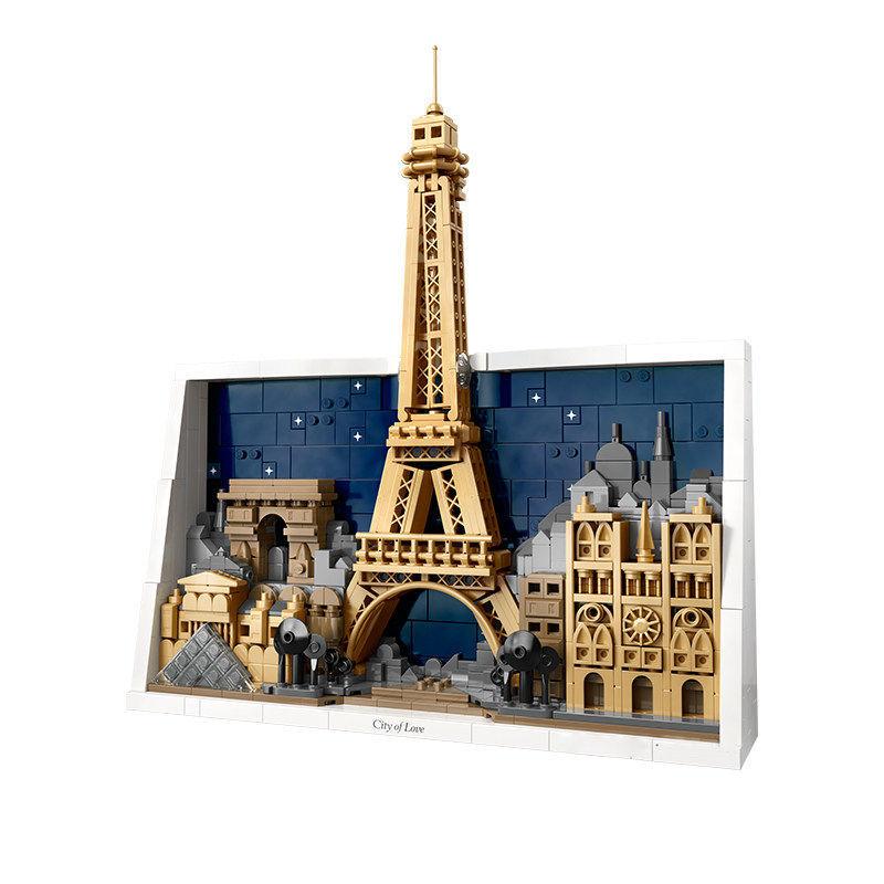 Architecture Series Model Paris - City of Love Building Blocks Set, Creative DIY Couple Gift, Eiffel Tower Model