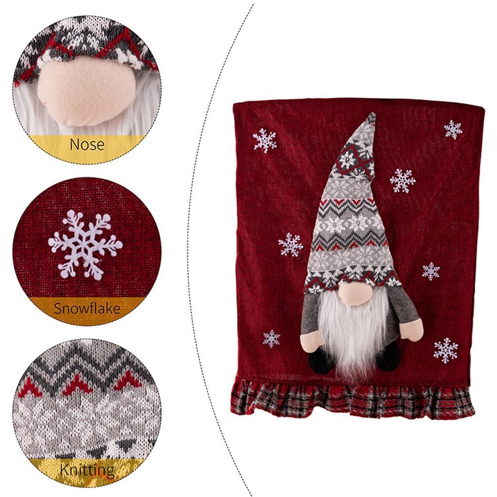 Christmas Chair Back Covers Gnome Chair Covers Xmas Dining Chair Covers For Home Kitchen Dining Room Decor