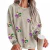Women's Casual Sweatshirt Long Sleeve Round Neck Pullover Fashion Hoodie Clothing