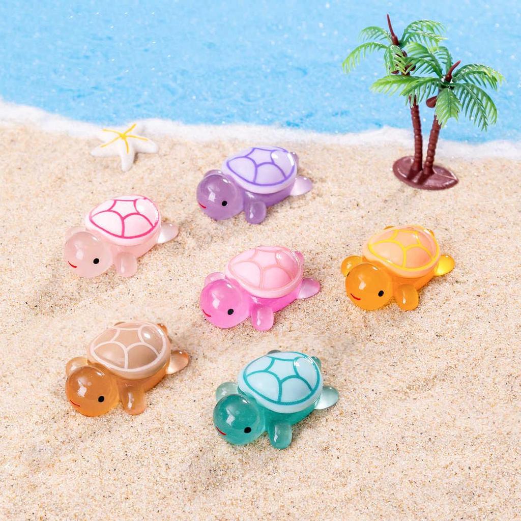 Luminous Colorful Turtle Ocean Figurine - Glowing DIY Jewelry Toy