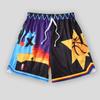 Unisex Retro Mesh Basketball Shorts - Breathable, Double-Layer, Above-Knee Casual Wear for Summer