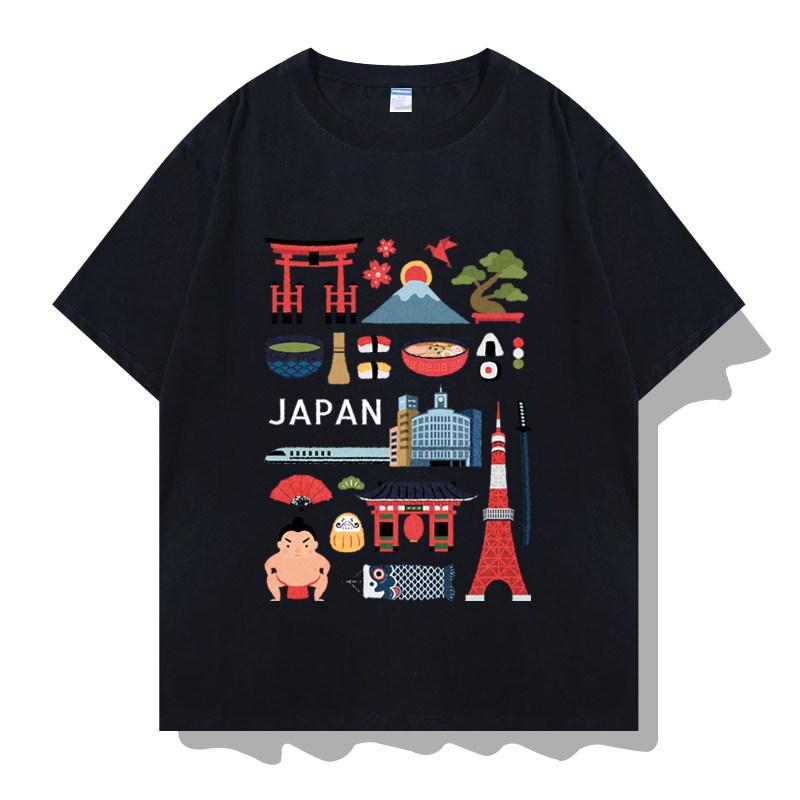New Tokyo Japan Cultural Eleunisexts Characteristic Theme Tourism Souvenirs Shortsleeved Tshirt Clothes Halfsleeved