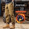 Мужской американский ретро комбинезон гаремного кроя 2025 - Утепленные повседневные брюки для весны/осени