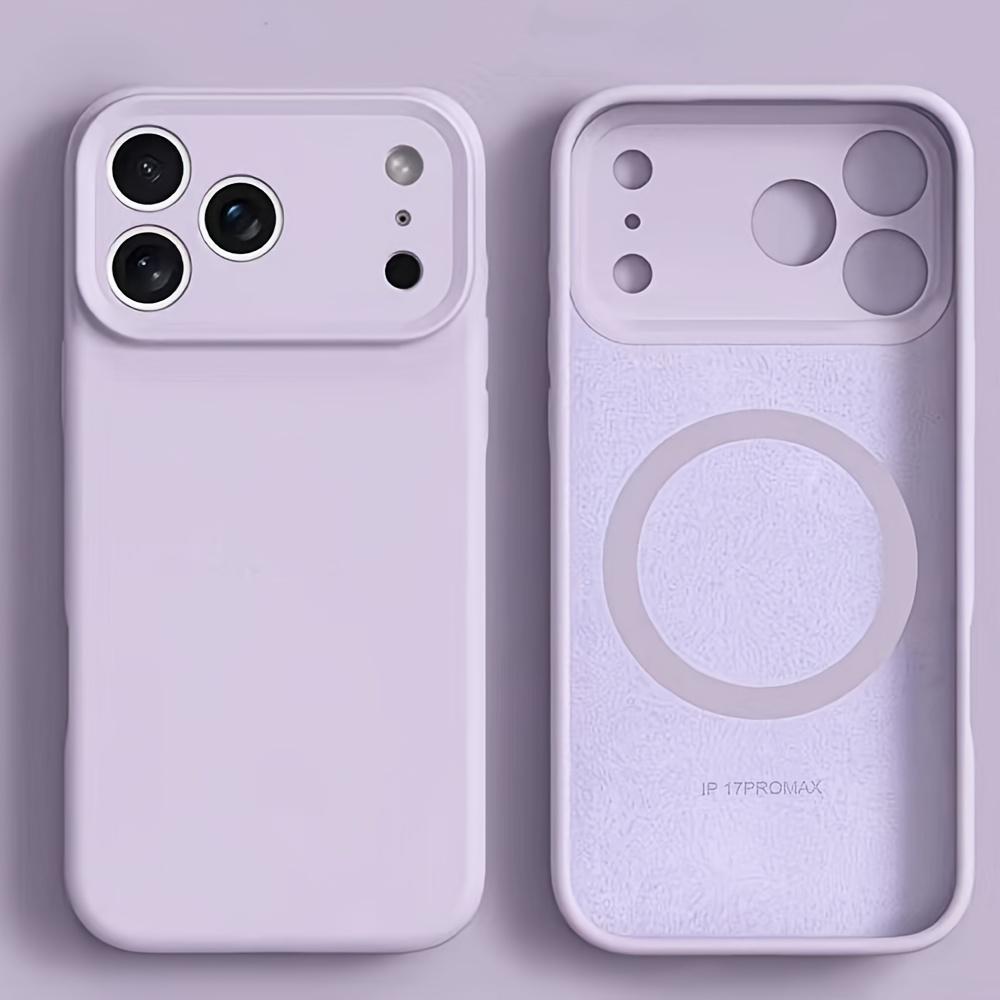 Жидкий силиконовый магнитный чехол для телефона For Iphone 17 Air 16 1 14 Plus13 12 Pro Max для беспроводной зарядки, мягкая крышка